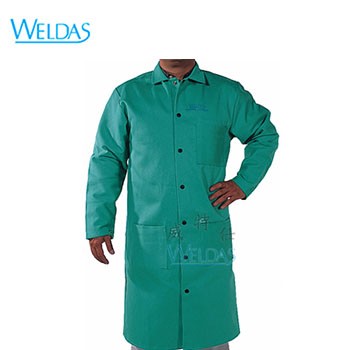 電焊服|WELDAS綠色加長防火阻燃布焊...