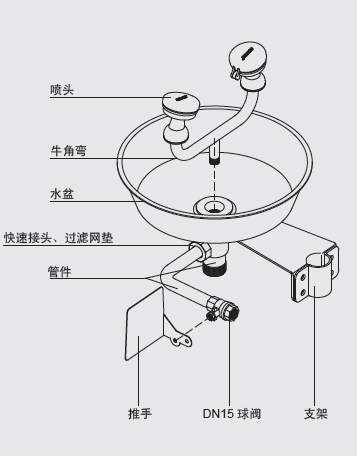 Sysbel壁掛式不銹鋼洗眼器WG7023